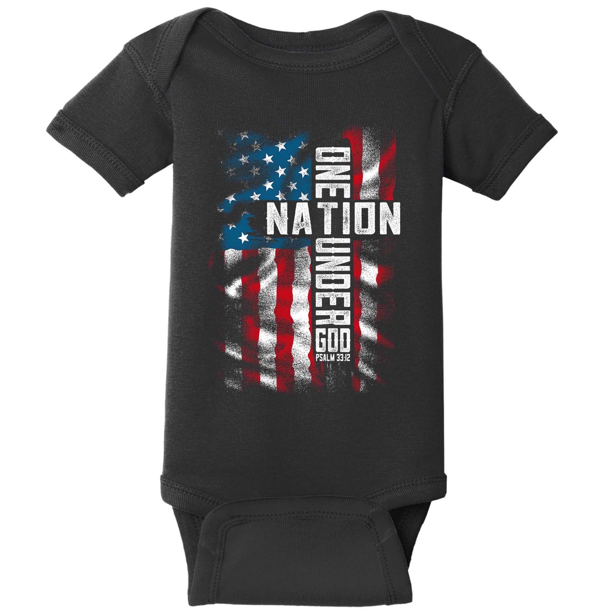 Christian Bible Verse Faith Patriotic 4th Of July Baby Bodysuit