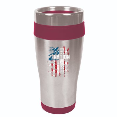 Christian Bible Verse Faith Patriotic 4th Of July 16oz Travel Tumbler