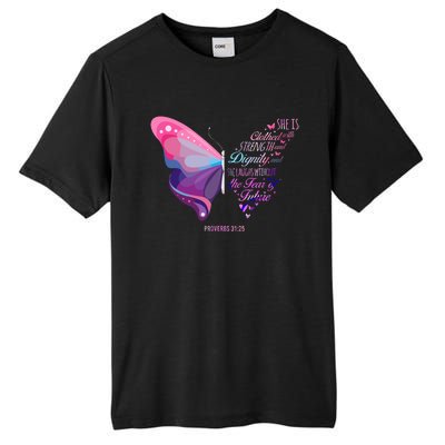 Christian Bible Verse Proverbs 3125 Butterfly Gift Tall Fusion ChromaSoft Performance T-Shirt