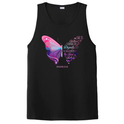 Christian Bible Verse Proverbs 3125 Butterfly Gift PosiCharge Competitor Tank