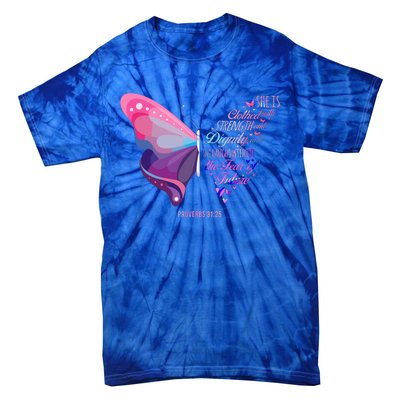 Christian Bible Verse Proverbs 3125 Butterfly Gift Tie-Dye T-Shirt