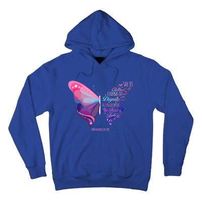 Christian Bible Verse Proverbs 3125 Butterfly Gift Tall Hoodie