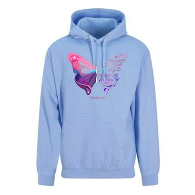 Christian Bible Verse Proverbs 3125 Butterfly Gift Unisex Surf Hoodie