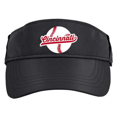 Cincinnati Baseball Vintage Ohio Pride Love City Red Gift Adult Drive Performance Visor