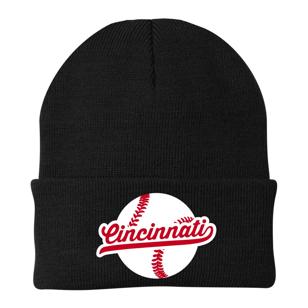 Cincinnati Baseball Vintage Ohio Pride Love City Red Gift Beanie