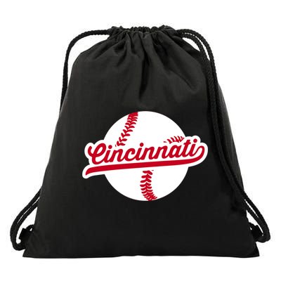 Cincinnati Baseball Vintage Ohio Pride Love City Red Gift Drawstring Bag
