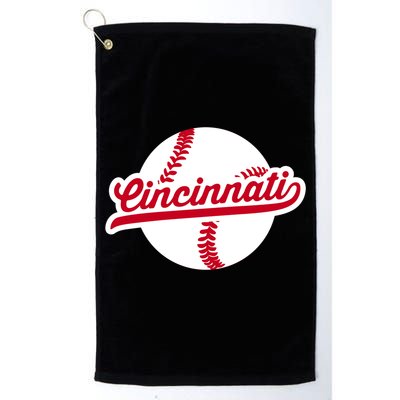 Cincinnati Baseball Vintage Ohio Pride Love City Red Gift Golf Towel