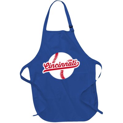 Cincinnati Baseball Vintage Ohio Pride Love City Red Gift Apron