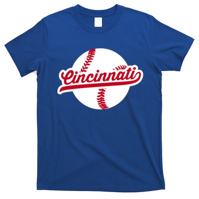 Cincinnati Baseball Vintage Ohio Pride Love City Red Gift T-Shirt