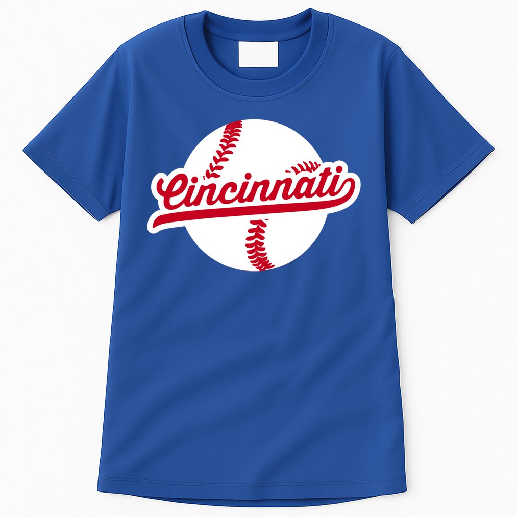 Cincinnati Baseball Vintage Ohio Pride Love City Red Gift Tall T-Shirt