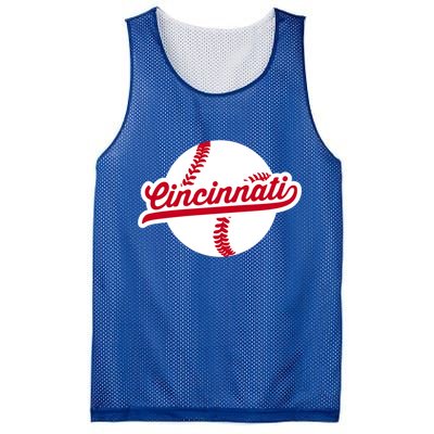Cincinnati Baseball Vintage Ohio Pride Love City Red Gift Mesh Reversible Basketball Jersey Tank