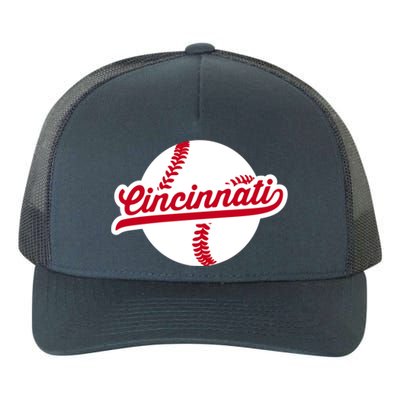 Cincinnati Baseball Vintage Ohio Pride Love City Red Gift Yupoong Adult 5-Panel Trucker Hat