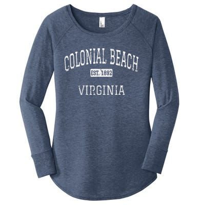 Colonial Beach Virginia VA Vintage Women's Perfect Tri Tunic Long Sleeve Shirt