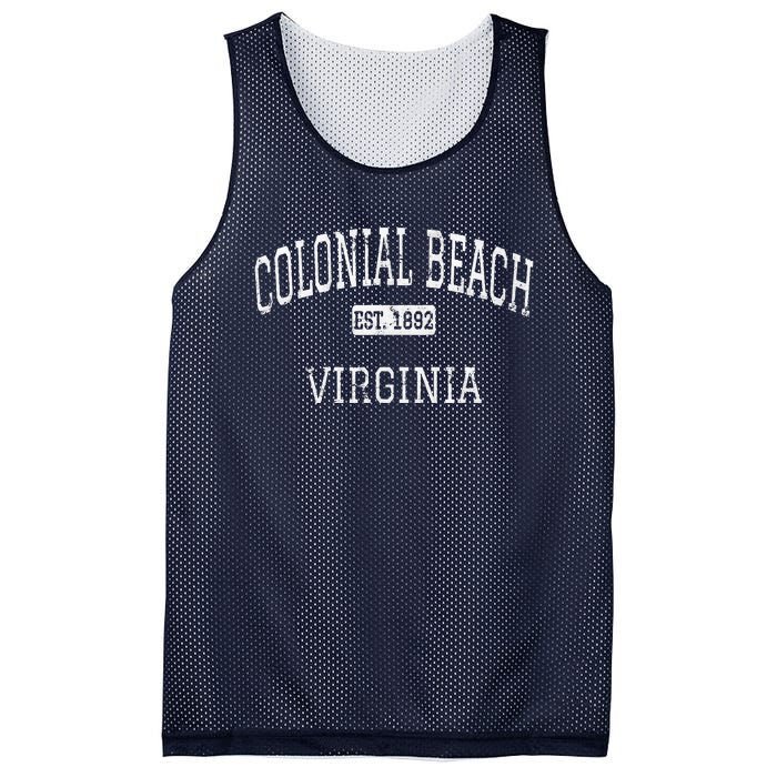 Colonial Beach Virginia VA Vintage Mesh Reversible Basketball Jersey Tank