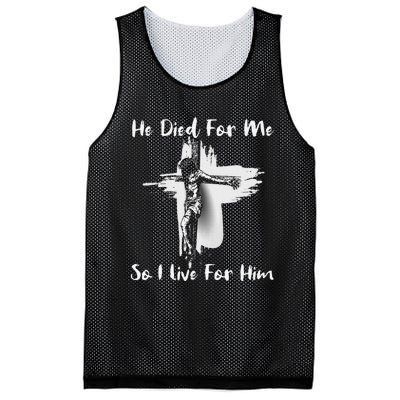 Christian Bible Verse Jesus Died For Me Mesh Reversible Basketball Jersey Tank