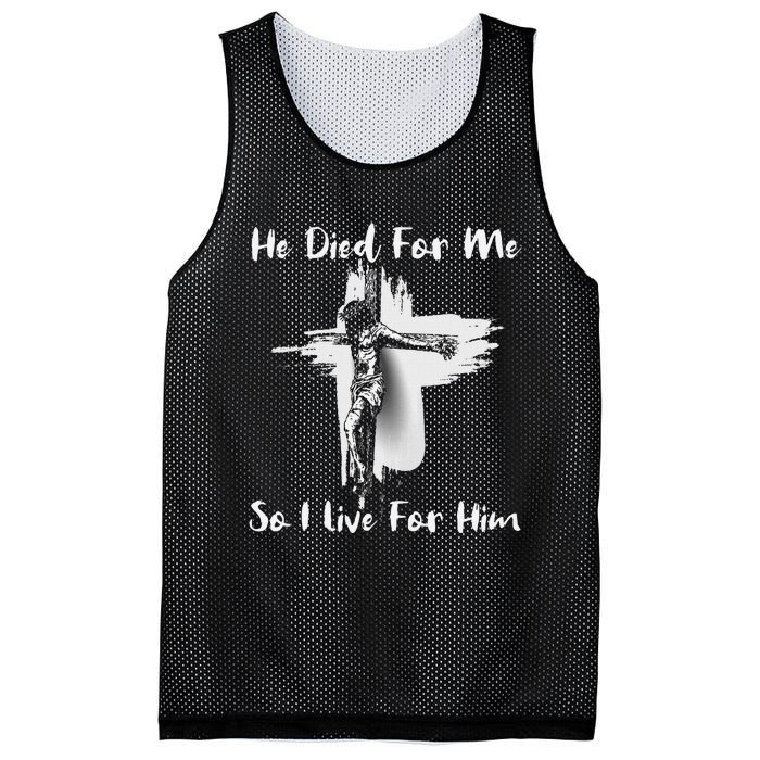 Christian Bible Verse Jesus Died For Me Mesh Reversible Basketball Jersey Tank