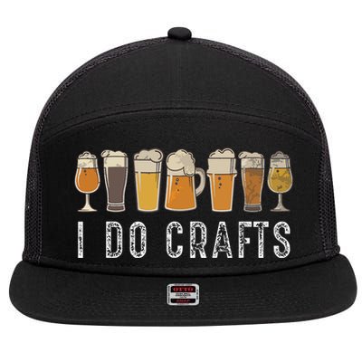 Craft Beer Vintage I Do Crafts Home Brew Art 7 Panel Mesh Trucker Snapback Hat