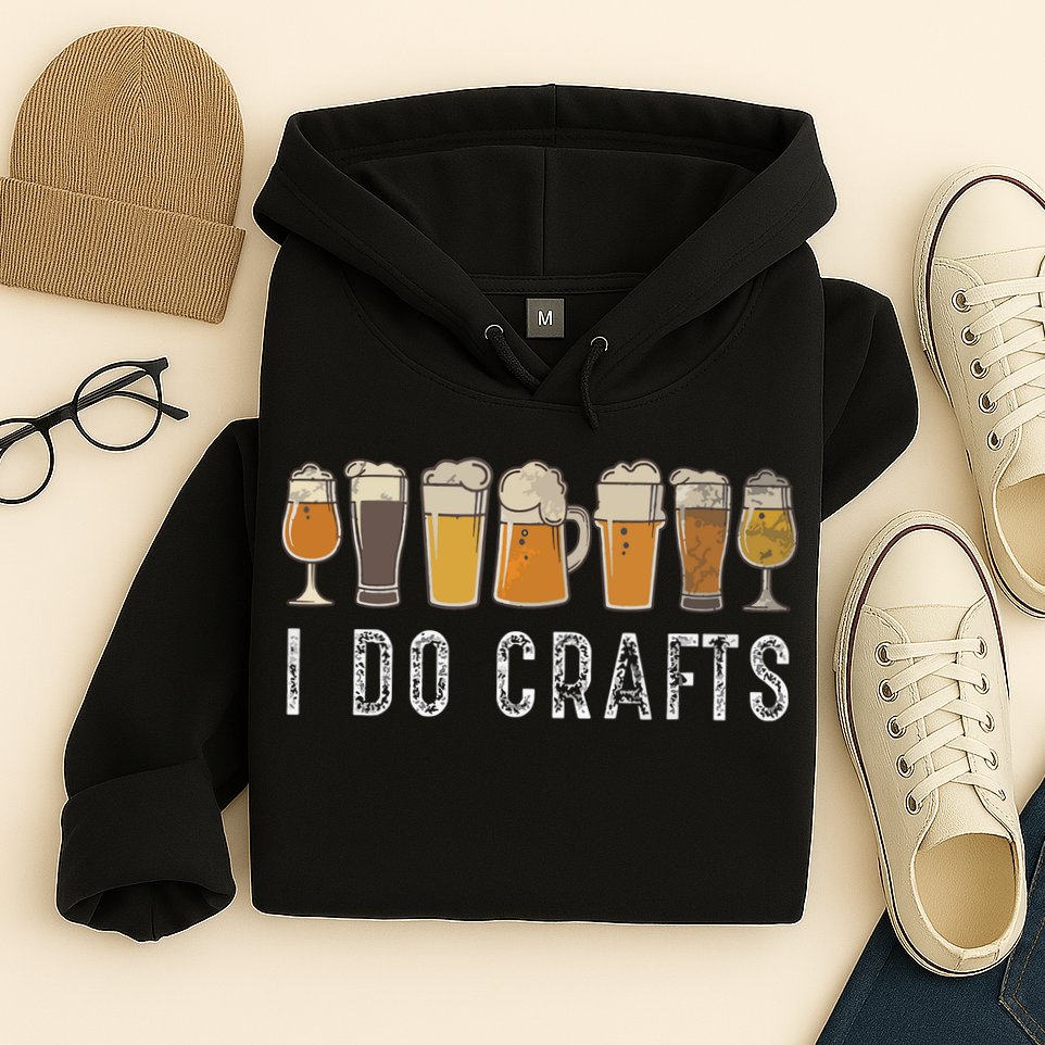 Craft Beer Vintage I Do Crafts Home Brew Art Hoodie