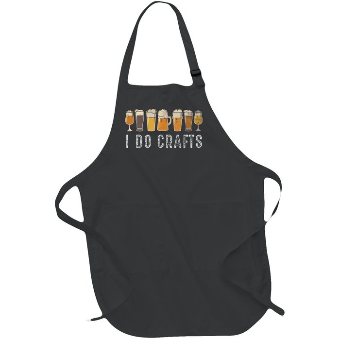 Craft Beer Vintage I Do Crafts Home Brew Art Full-Length Apron With Pockets