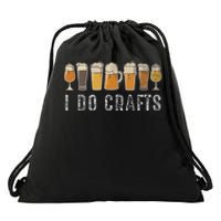 Craft Beer Vintage I Do Crafts Home Brew Art Drawstring Bag