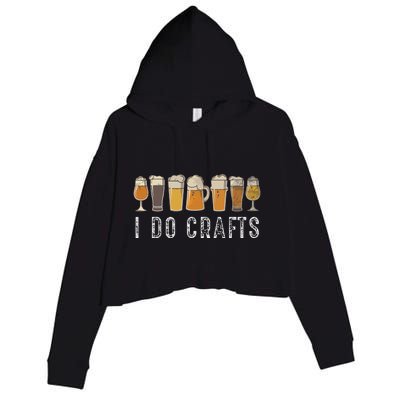 Craft Beer Vintage I Do Crafts Home Brew Art Crop Fleece Hoodie