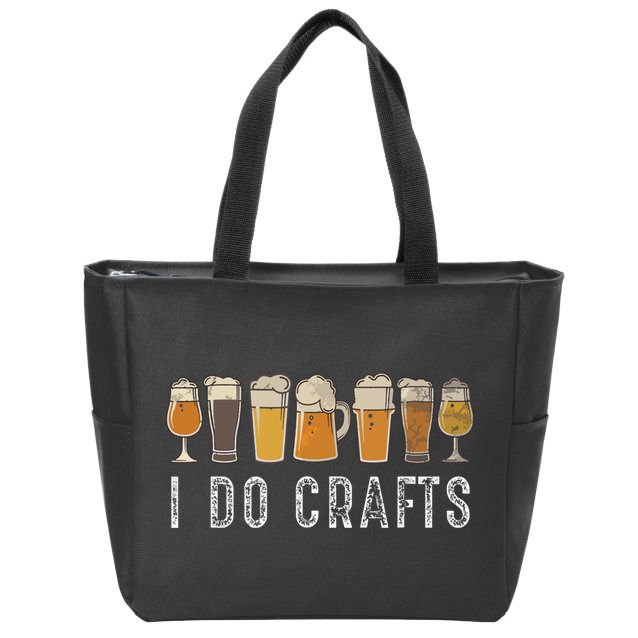 Craft Beer Vintage I Do Crafts Home Brew Art Zip Tote Bag