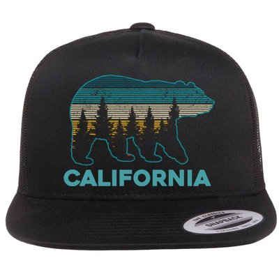 California Bear Vintage Retro Nature Hiking Souvenir Gift Flatbill Hat