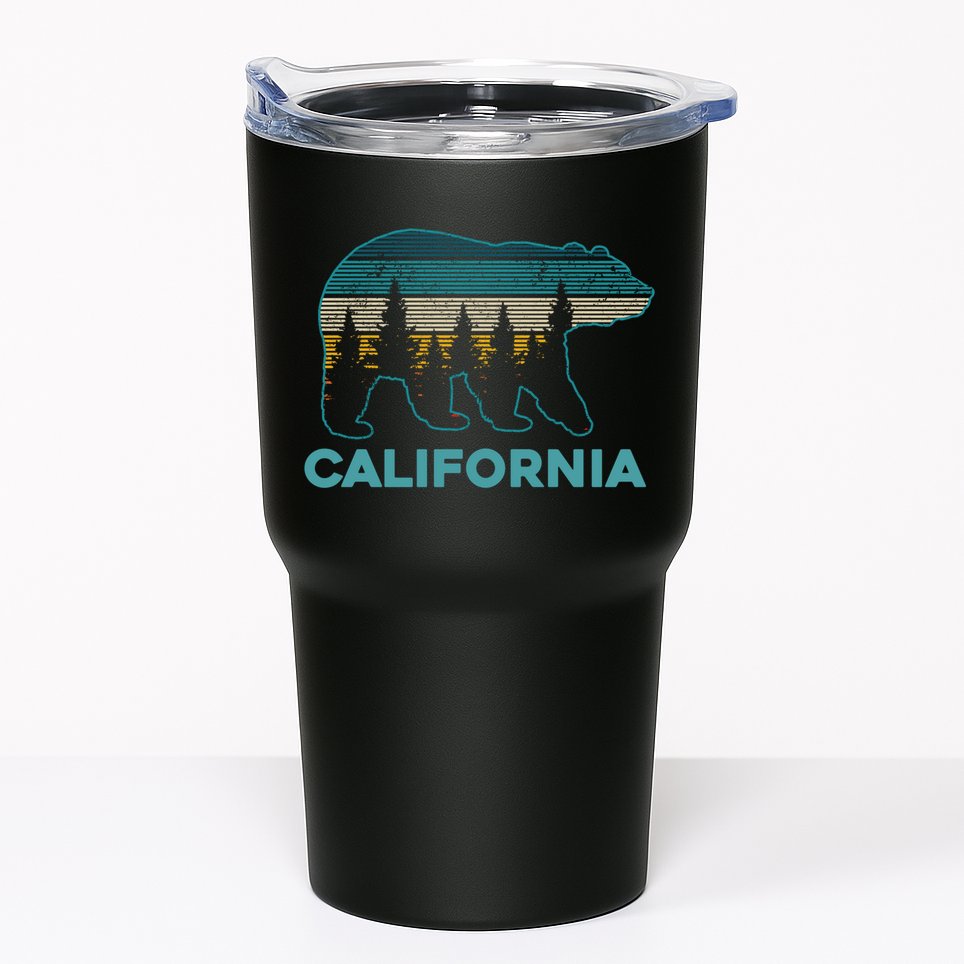 California Bear Vintage Retro Nature Hiking Souvenir Gift Tumbler