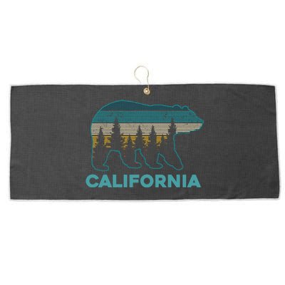 California Bear Vintage Retro Nature Hiking Souvenir Gift Large Microfiber Waffle Golf Towel