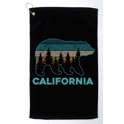 California Bear Vintage Retro Nature Hiking Souvenir Gift Golf Towel