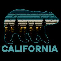 California Bear Vintage Retro Nature Hiking Souvenir Gift Womens T-Shirt