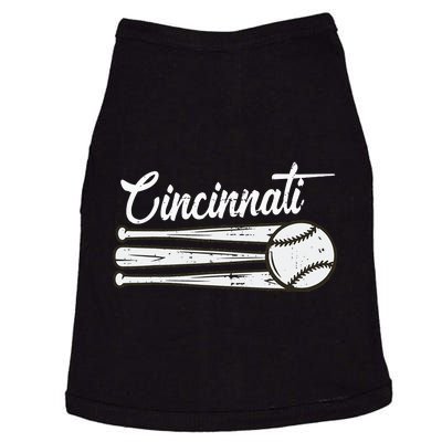 Cincinnati Baseball Vintage Distressed Met At Gameday Doggie Tank