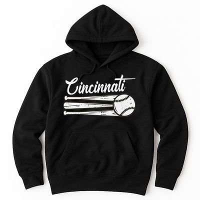 Cincinnati Baseball Vintage Distressed Met At Gameday Hoodie