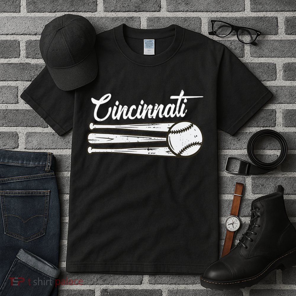 Cincinnati Baseball Vintage Distressed Met At Gameday Tall T-Shirt