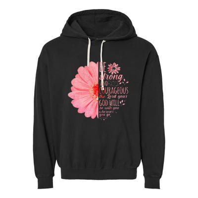 Christian Bible Verse Joshua 19 Flower Garment-Dyed Fleece Hoodie