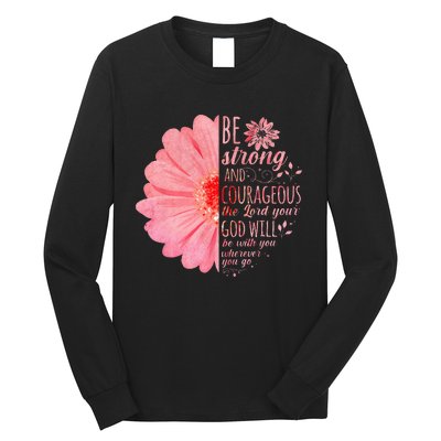 Christian Bible Verse Joshua 19 Flower Long Sleeve Shirt