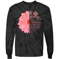 Christian Bible Verse Joshua 19 Flower Tie-Dye Long Sleeve Shirt