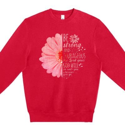 Christian Bible Verse Joshua 19 Flower Premium Crewneck Sweatshirt