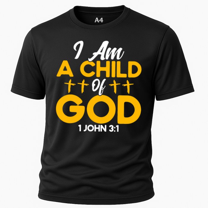 Christian Bible Verse John 31 Child Of God Cross Cooling Performance Crew T-Shirt