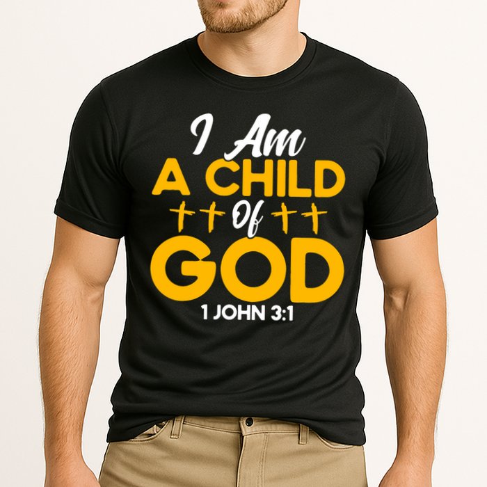 Christian Bible Verse John 31 Child Of God Cross Cooling Performance Crew T-Shirt