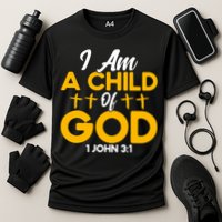 Christian Bible Verse John 31 Child Of God Cross Cooling Performance Crew T-Shirt