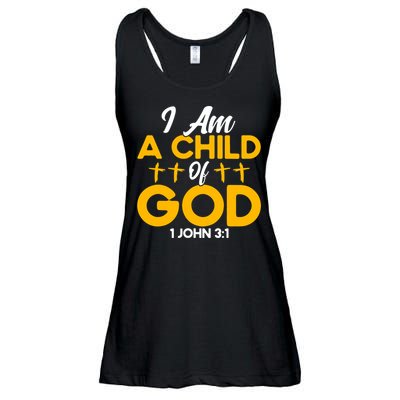 Christian Bible Verse John 31 Child Of God Cross Ladies Essential Flowy Tank