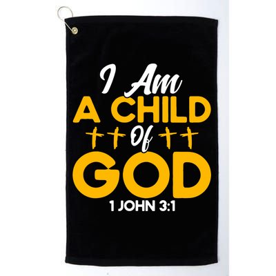Christian Bible Verse John 31 Child Of God Cross Golf Towel