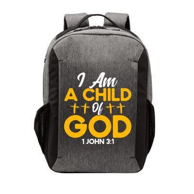 Christian Bible Verse John 31 Child Of God Cross Vector Backpack