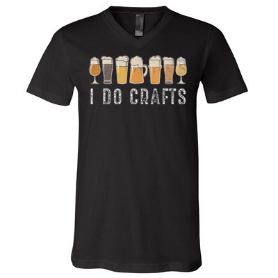 Craft Beer Vintage I Do Crafts Home Brew Art V-Neck T-Shirt