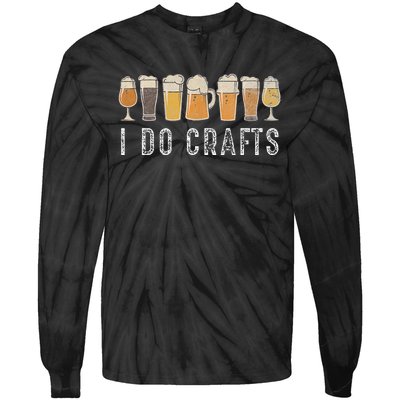 Craft Beer Vintage I Do Crafts Home Brew Art Tie-Dye Long Sleeve Shirt