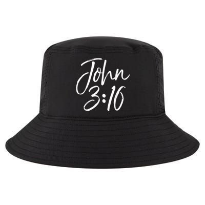 Christian Bible Verse Gift Scripture Reference John 3:16 Cool Comfort Performance Bucket Hat