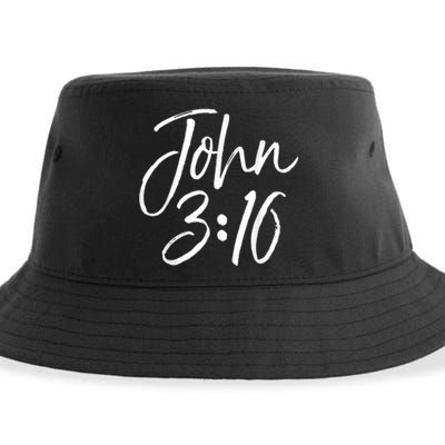 Christian Bible Verse Gift Scripture Reference John 3:16 Sustainable Bucket Hat