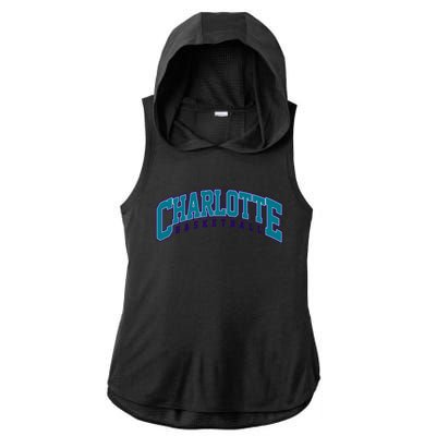 Charlotte Basketball Varsity Ladies PosiCharge Tri-Blend Wicking Draft Hoodie Tank