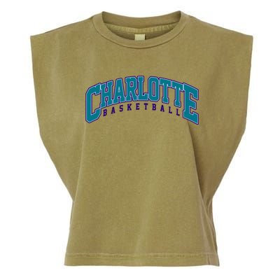 Charlotte Basketball Varsity Garment-Dyed Women's Muscle Tee